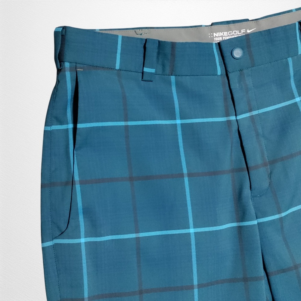 Nike Golf Tour Performance Pants Mens 32x32 Plaid Dri-FIT Stretch Preppy - Picture 6 of 15